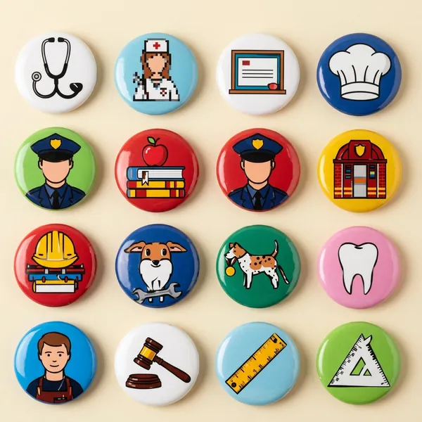 50 Artes Pins Profissões